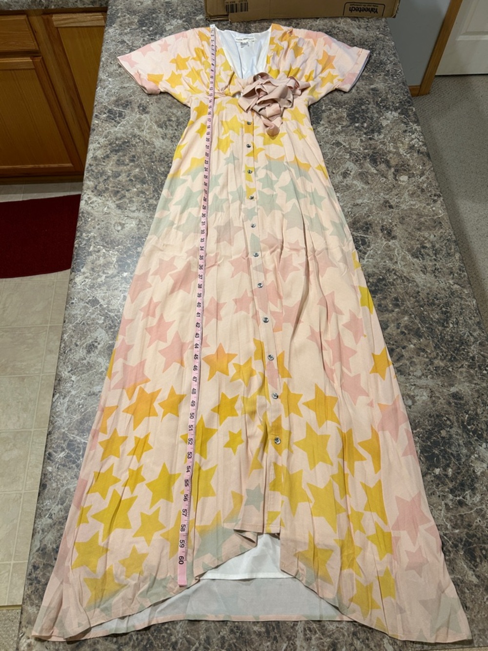 Mara Hoffman Star Blast Tie Front Maxi Dress 4 - Picture 10 of 11